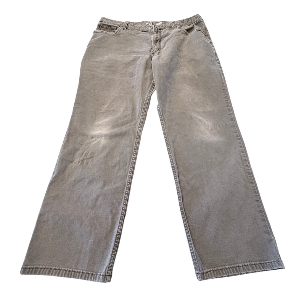 Carhartt BN2517-M Mens 40x30 Gray Relaxed Fit Canvas Work Pants Distressed